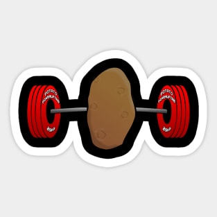 Potato Powerlifting Sticker